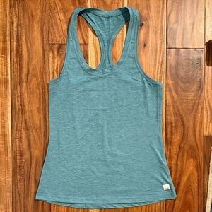 Vuori Blue Heather Racerback Tank Top, XS